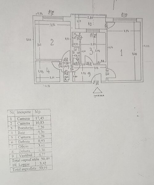 Militari 2 camere, 54mp zona Crangasi